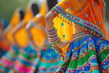 Naklejka premium Traditional clothing on Basant Panchami festival