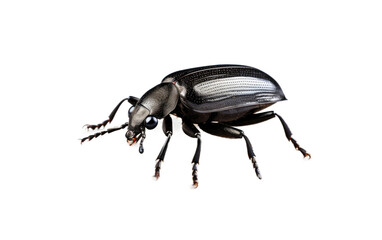 Ground beetle isolated on transparent Background