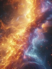 Illustrating the Cosmic Symphony: Colorful Interplay of Psychic and Electromagnetic Waves