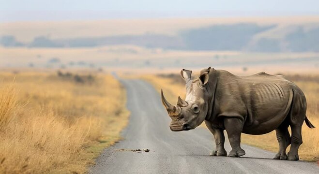 rhino on the road footage