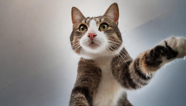 Generated image cat taking selfie
