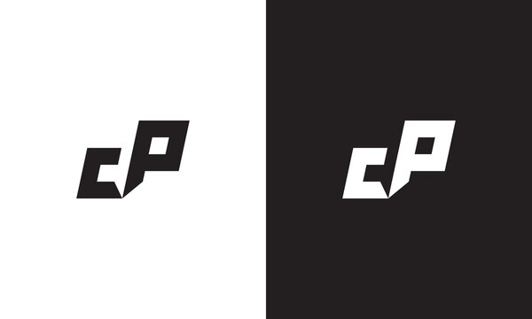 CP logo, monogram unique logo, black and white logo, premium elegant logo, letter CP Vector minimalist