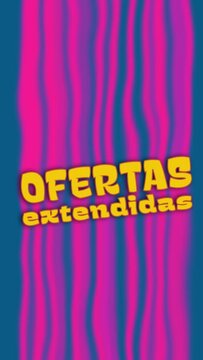 Ofertas extendidas azul y magenta sombra extendida