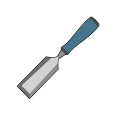 Cutting edge of a blade. Chisel illustration. Vector image