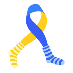 Concept Ribbon of Down Syndrome
