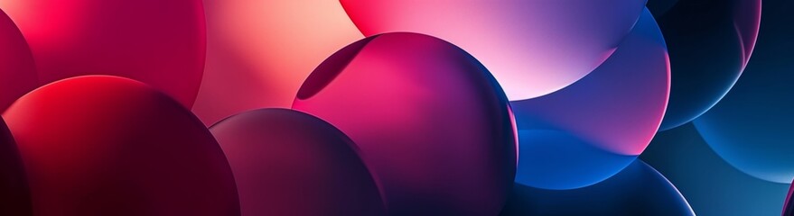 blue, red and pink abstract background in the style of rounded shapes Generative AI