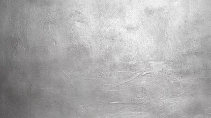 Foto op Canvas Silver texture.Metal wall pattern.Silver steel plat.Generative AI © shuvodesign
