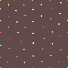 Seamless pattern with abstract spots. Colorful dot print. Minimalist print for textiles, wallpaper, wrapping paper. Vector illustration in flat style