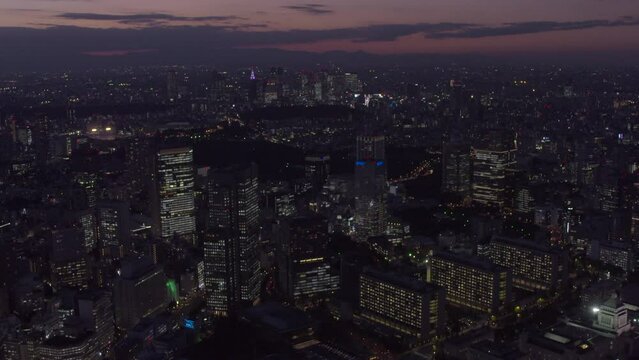 Tokyo aerial evening shinjuku2