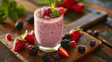 Foto op Plexiglas yogurt with berries © Hector