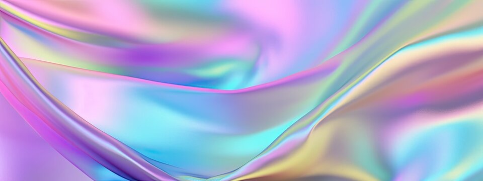 Hologram texture. Gradient abstract background. Holographic rainbow foil. Light metal pastel pattern. Iridescent foil effect texture. Pearlescent gradient