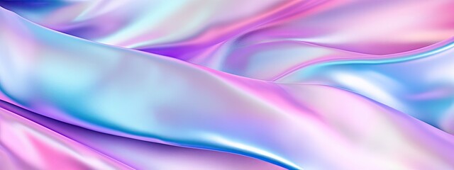 Fototapeta premium Hologram texture. Gradient abstract background. Holographic rainbow foil. Light metal pastel pattern. Iridescent foil effect texture. Pearlescent gradient