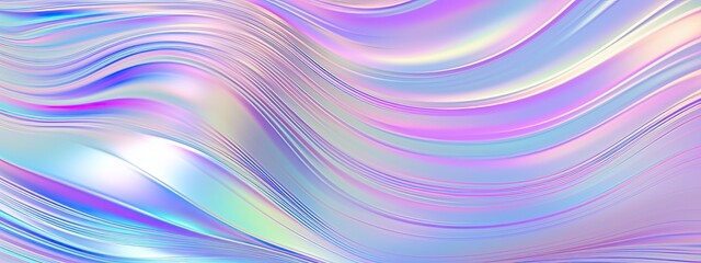 Fototapeta premium Hologram texture. Gradient abstract background. Holographic rainbow foil. Light metal pastel pattern. Iridescent foil effect texture. Pearlescent gradient