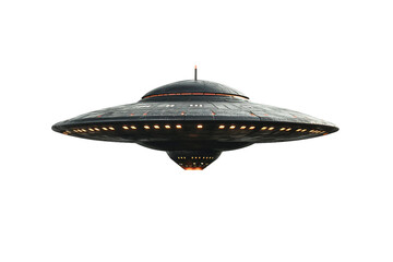UFO Isolated on Transparent Background - obrazy, fototapety, plakaty