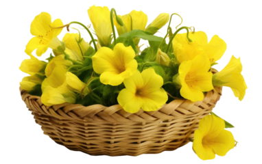 Oenothera: Dusk's Floral Charm isolated on transparent Background