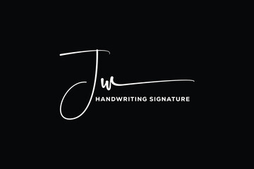  JW initials Handwriting signature logo. JW Hand drawn Calligraphy lettering Vector. JW letter real estate, beauty, photography letter logo design.