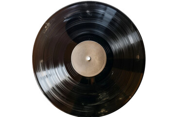 Vinyl Record Isolated on Transparent Background