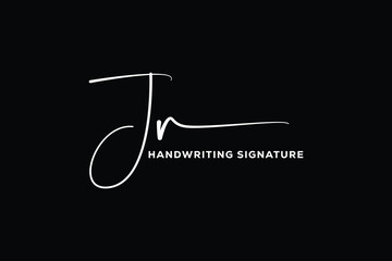  JR initials Handwriting signature logo. JR Hand drawn Calligraphy lettering Vector. JR letter real estate, beauty, photography letter logo design.