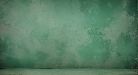 Green grunge background, distressed textured old pattern backdrop