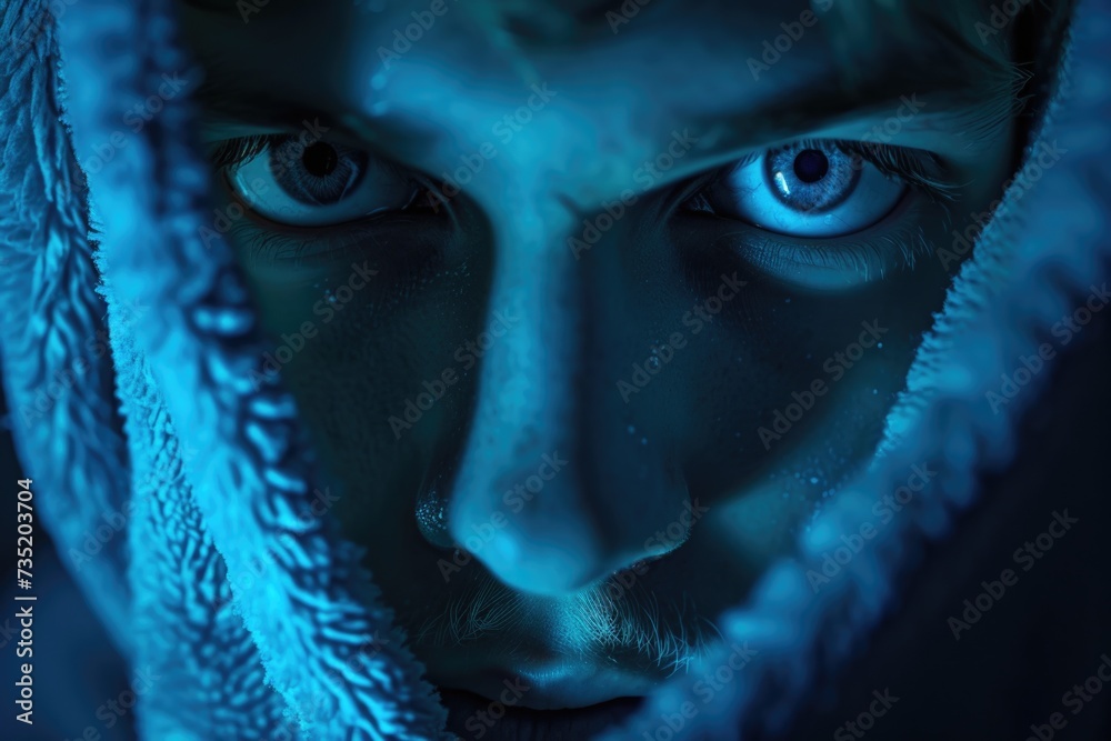 Poster person wearing a hoodie up close. versatile image suitable for various uses