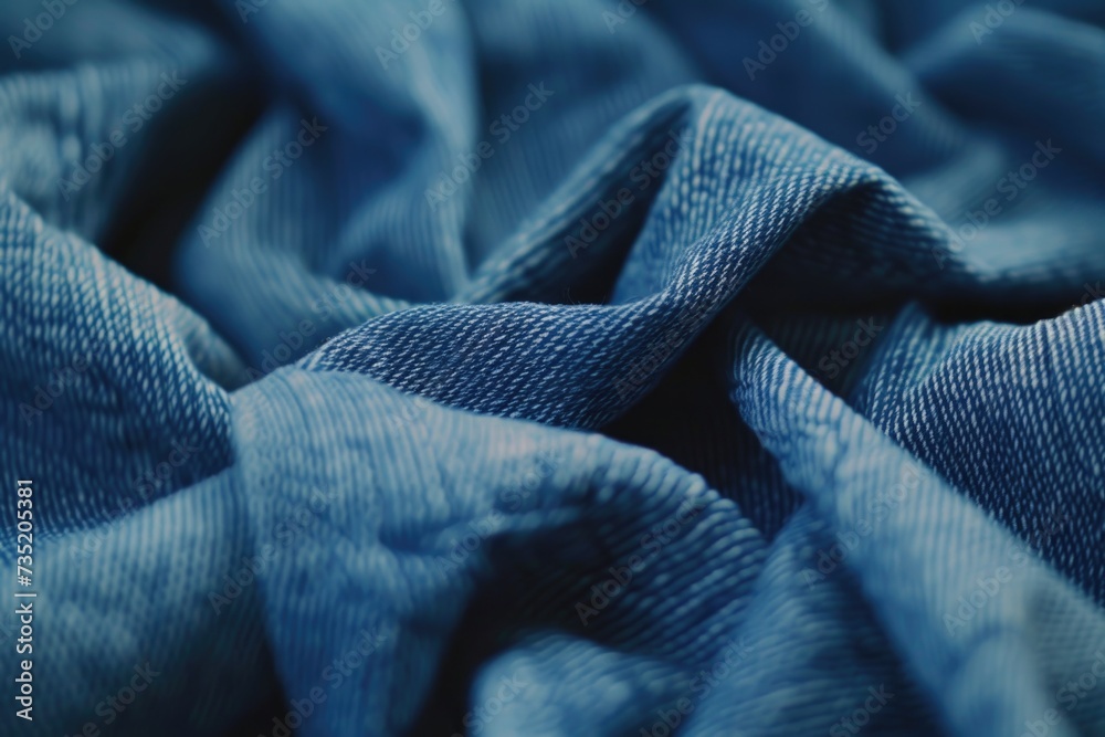 Poster a close up shot of blue fabric. versatile and can be used for various projects