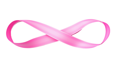 Ribbon of Pink isolated on transparent Background