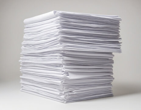 Pile of blank sheets of paper
