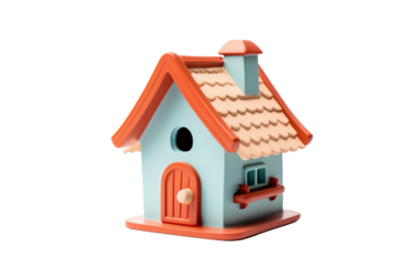 Resin Bird Haven isolated on transparent Background