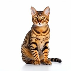 Cute bengal the cat isolated