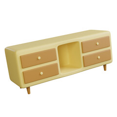 3D Illustration of TV Stand