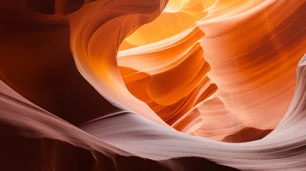 Fotobehang Bruin abstract colorful sandstone walls in famous  antelope canyon arizona usa  © emotionpicture