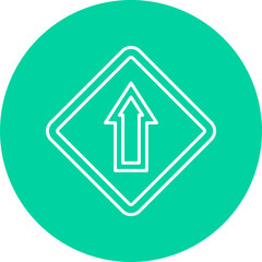 Up Line Circle Icon For Personal And Commercial Use