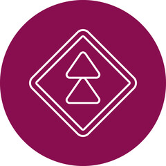 Upward Line Circle Icon For Personal And Commercial Use