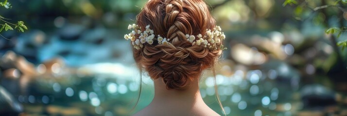Nature Inspired Floral Braided Hairstyle