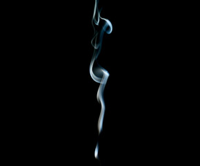Smoke isolated on black background