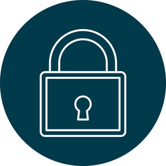 Lock  Line Circle Icon