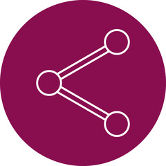 Share Option Line Circle Icon