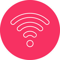 Internet Line Circle Icon