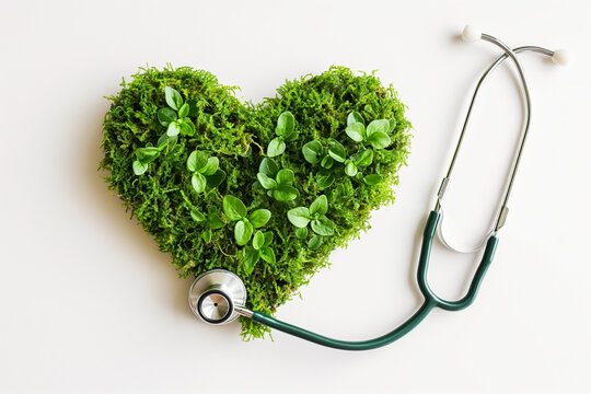 Green Heart Health - Ecological Healthcare Concept