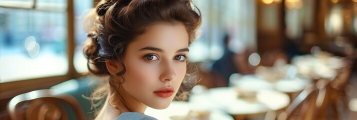 Elegant low chignon hairstyle for professional settings