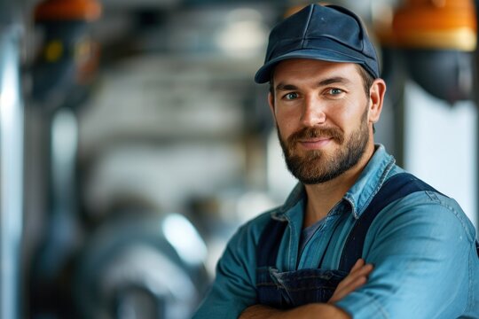 Plumbing master in frame with tool