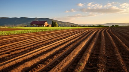 Obraz premium crops dirt farm depi