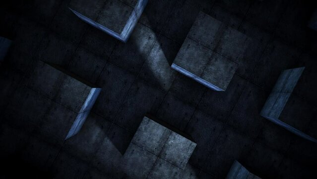Concrete Wall & Cubes Background