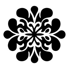 Intricate Filigree Mandala Vector Icon: Elegant Decorative Graphics for Bohemian Wedding Designs, Art Projects & Spiritual Illustrations