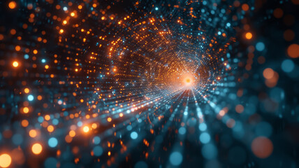 Obraz premium Abstract network and data speed ,generative ai