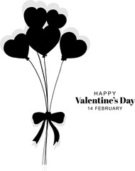Happy valentines day love card design illustration