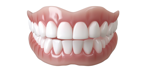 Dental Teeth with the gums isolated on transparent background png