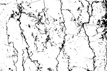 Rustic cracked texture with many cracks and scratches. Abstract background. PNG graphic illustration with transparent background.