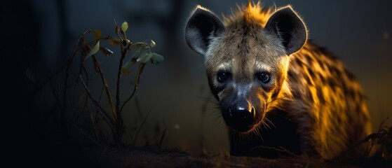 Hyena in Monsoon Rain