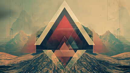 
An image composed of geometric shapes that evolve and change forms, symbolizing the journey of mathematics and geometry in art.